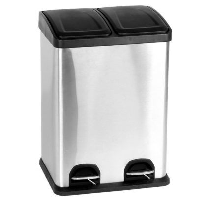 40L Duo Küchen Edelstahl Mülleimer (2x20 Liter) für 49,99€