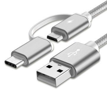 Bakeey 2 in 1 Type C USB Kabel für 3,33€