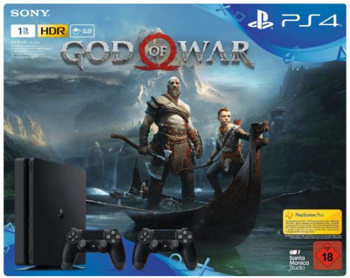 Vorbei! Playstation 4 slim 1TB + 2. Controller + Game God of War ab 278,07€ (statt 357€)