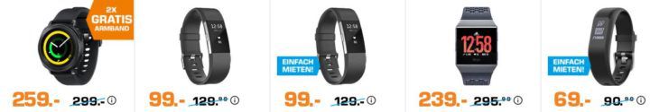 Saturn Late Night: Wearables Nacht mit günstigen Trackern   z.B. FITBIT Ionic Adidas Edition für 239€ (statt 282€)