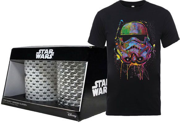 Star Wars Gläser im 2er Set + T Shirt für 20,48€