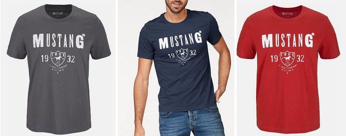 Mustang True Denim Herren T Shirt aus 100% Baumwolle für 8,96€ (statt 17€)