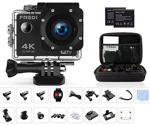 FREDI 4K Action Cam inkl. viel Zubehör für 29,99€ (statt 53€)