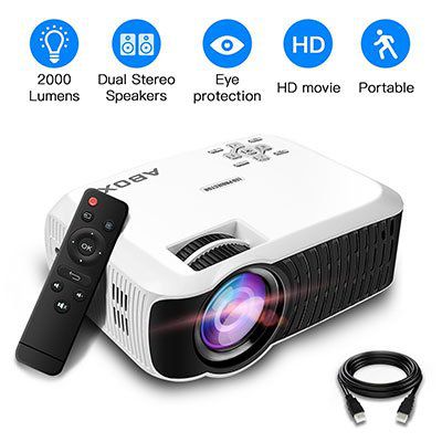 ABOX T22   Beamer (2000 Lumen, 2000:1 Kontrast) für 53,99€ (statt 90€)