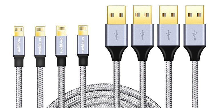 TUXWANG Lightning Kabel (1,8m!) im 4er Pack für 7,69€ (statt 11€)   Prime