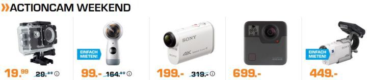 Saturn Weekend XXL Sale günstige Action Cams, TVs, Haushaltsangebote und mehr ..