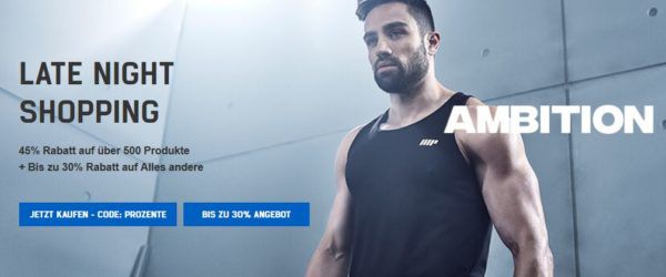 MyProtein: 30% Extra Rabatt auf ALLES & zusätzlich bis zu 45% Rabatt auf ausgewählte Produkte