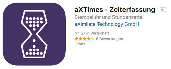 aXTimes   Zeiterfassung (iOS) gratis statt 3,49€