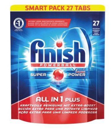 VORBEI! 6er Pack Finish Tabs All in 1 Plus Spültabs (162 Stück) für 19,99€ (statt 27€)