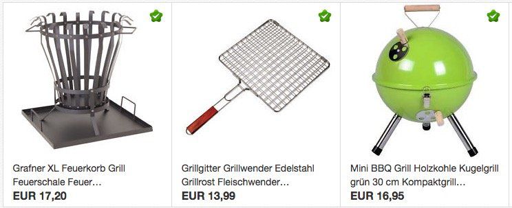 eBay: bis zu 50% Rabatt auf Aktionsartikel unter 20€   z.B. Holzkohlegrill für 5,79€