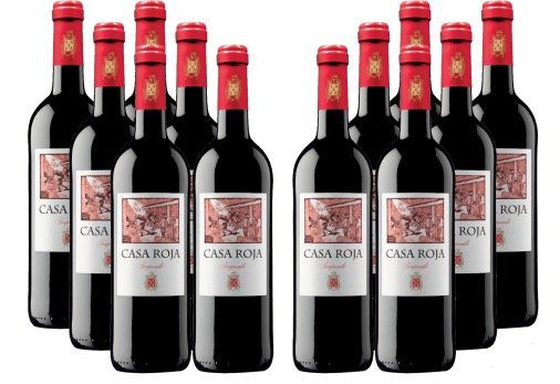 🍷 12 Flaschen Casa Roja goldprämierter Tempranillo Rotwein für 40,83€ (statt 71€)