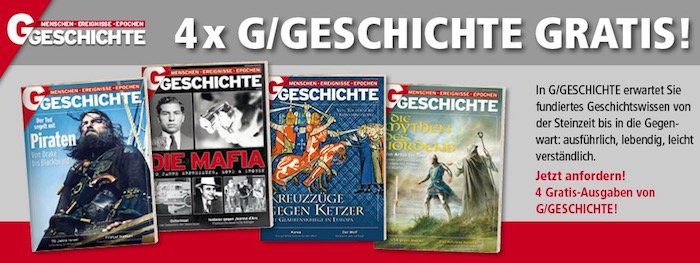4 Ausgaben Geschichte im Probeabo gratis zzgl. 4€ VSK