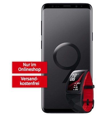 Samsung Galaxy S9 + Gear Fit 2 Pro für 49€ + Vodafone Comfort Flat mit 2GB für 26,99€ mtl.