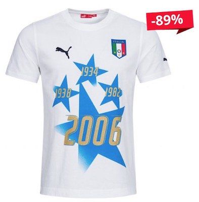 Puma Italien WM Sieger T Shirt für 6,17€   wenige Größen