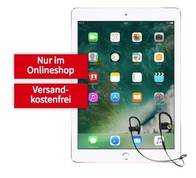 iPad 2017 mit 32GB + Beats Powerbeats 3 für 4,99€ + Telekom 10GB Datentarif für 19,99€ mtl.   Tipp!