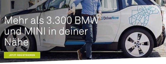 DriveNow Anmeldung für 9,98€ (statt 29€) inkl. 15€ Guthaben