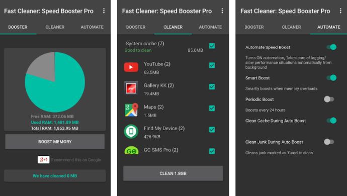 Fast Clean: Speed Booster Pro (Android) gratis statt 3,09€