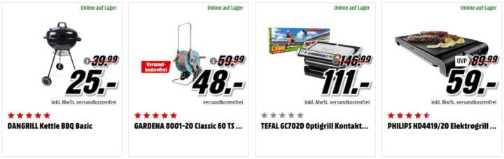 Media Markt Gartenfreude günstiges Grills & Gartenartikel   z.B. JAMIE OLIVER JC7802 Messerblock für 99€ (statt 184€)