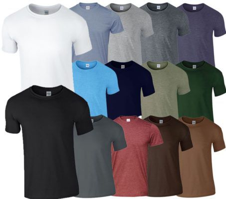 GILDAN Herren T Shirts mit Rundausschnitt im 10er Pack bis 2XL für 24,99€