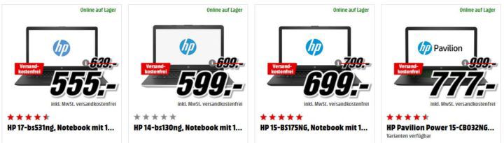 Media Markt Mega Marken Sparen: günstige Artikel von HP, Hyrican, Trekstor und Philips