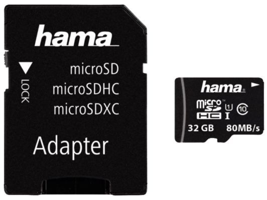HAMA microSDXC Class 10 UHS I   32 GB Speicherkarte für 10€ (statt 14€)