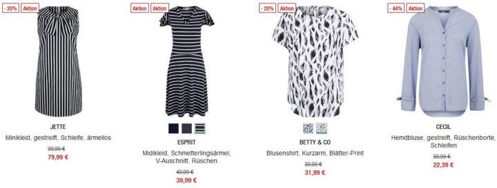 Galeria Kaufhof Dienstag Angebote: heute 20% Rabatt auf Blusen und Kleider