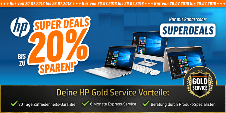 Bis zu 20% Rabatt auf HP Notebooks & PC Systeme   z.B. HP Pavilion x360 15 br009ng für 603,14€ (statt 728€)