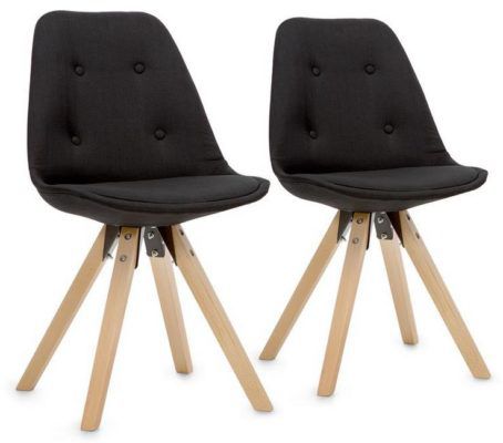 oneConcept Iseo Schalenstühle Retro Stühle im Doppelpack für 99,90€