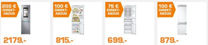 Saturn Samsung Super Deals: günstige Haushalts Großgeräte   z.B. SAMSUNG Kühlgefrierkombination für 804€ (statt 875€)