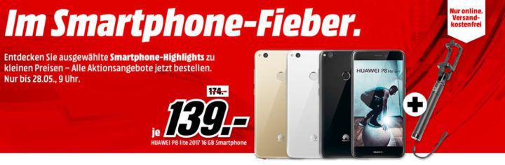 Media Markt Smartphone Fieber + Gratis Ultron Selfi Stick z.B. HONOR 7X 64 GB  für 199€ (statt 241€)