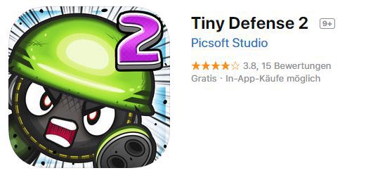 Tiny Defense 2 (iOS) gratis statt 2,99€