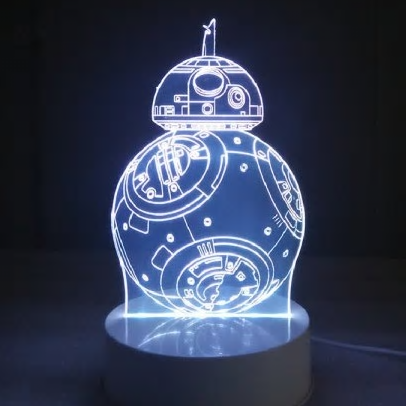 BB 8 3D LED Lampe in mehreren Farben für 7,43€