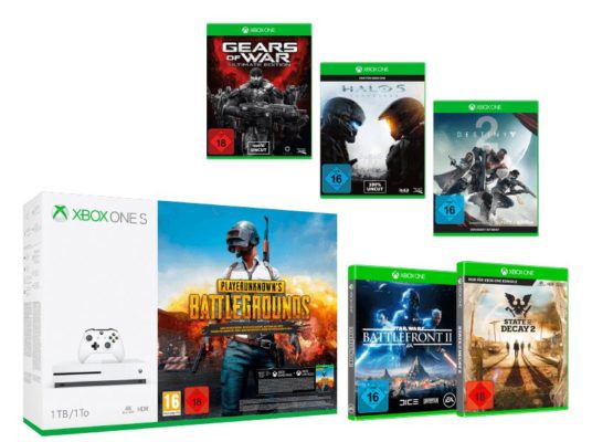 Xbox One S 1TB + 6 Action Spiele für nur 239€