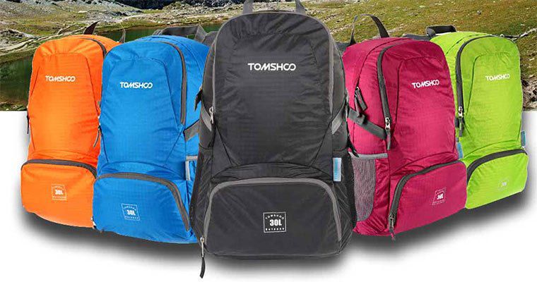 Tomshoo   Sehr leichter & wasserabweisender 30L Rucksack für 7,91€