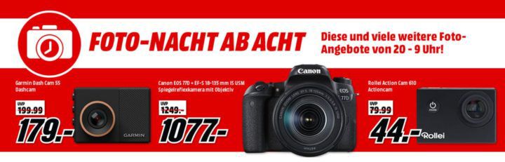 Media Markt Foto Late Night: z.B. ROLLEI 610 Action Cam für 44€