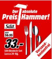 MM Preishammer: SILIT Lucca   24 teiliges Crominox Edelstahl Besteck Set für 33€