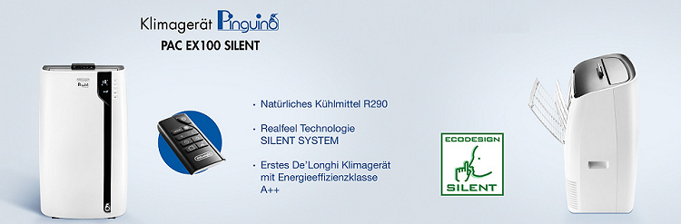 DeLonghi im Two Day Sale   z.B. Klimagerät PAC EX 100 Silent für 672,90€ (statt 790€)