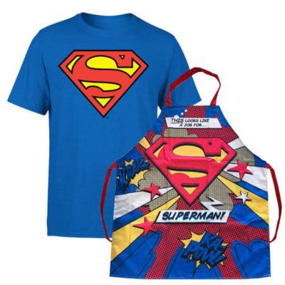 Superman T Shirt + Schürze Bundle für 13,48€