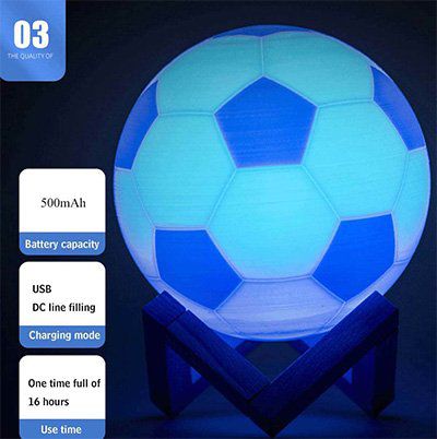 YWXLight   runde RGB LED Lampe Fußball für 10,43€