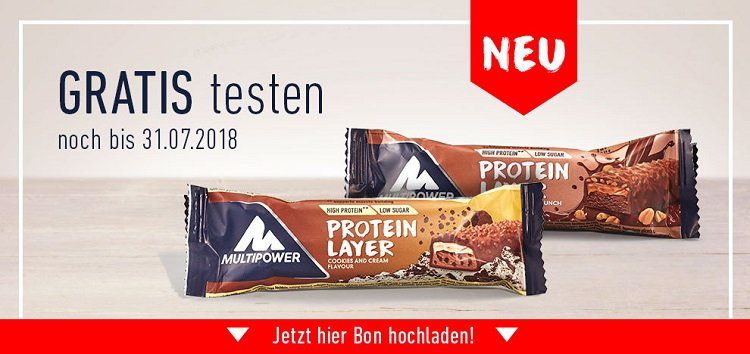 2 x Multipower Layer Proteinriegel gratis