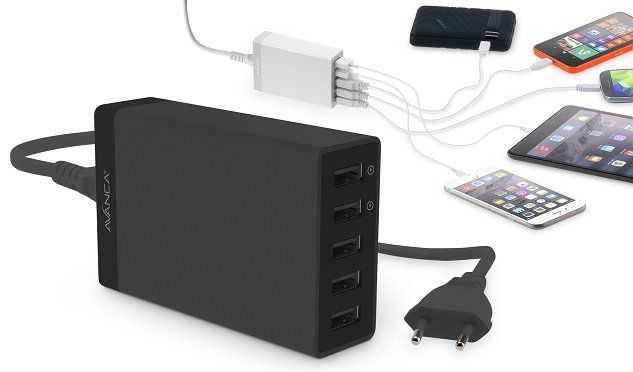 Avanca USB Hub mit 5 Ports in weiß oder schwarz für 14,95€ (statt 50€)