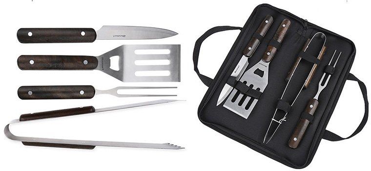 4teiliges Grillbesteck inkl. Tasche für 9,99€ (statt 16€)