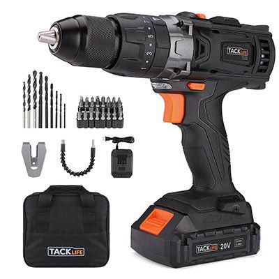 Tacklife PCD04B Akku Bohrschrauber/ hammer (18V & 2 Akkus) für 69,99€ (statt 90€)