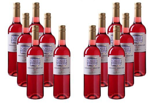 12 Flaschen Calle Principal Tempranillo Merlot Rosé für 39,99€ (statt 60€)