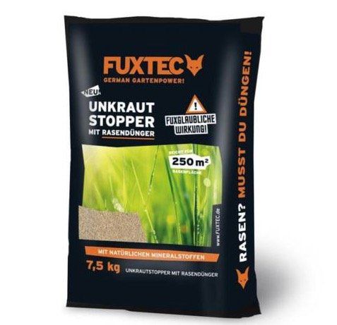 7,5kg Fuxtec Unkrautstopper mit Rasendünger für 22,41€ (statt 30€)