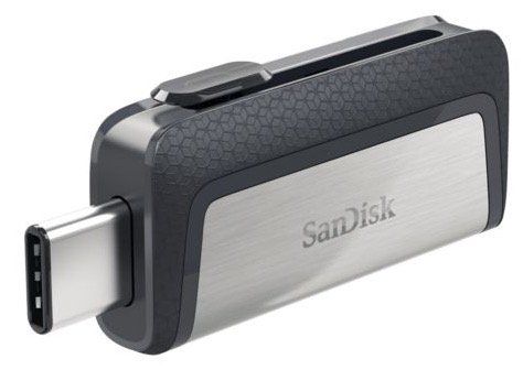 SanDisk Ultra Dual Drive (USB 3.1 + Type C) mit 128GB für 33,33€
