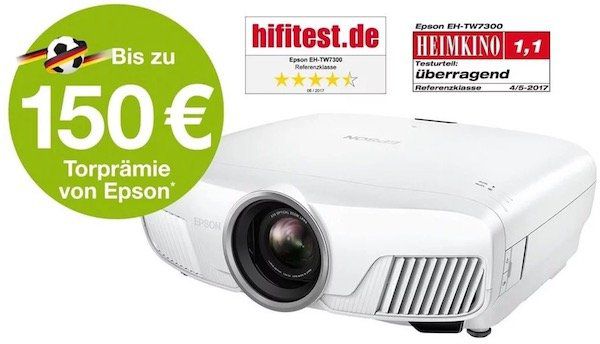 Epson EH TW7300 3D 4K Beamer für 1.549€ (statt 1.775€) + bis zu 150€ Cashback