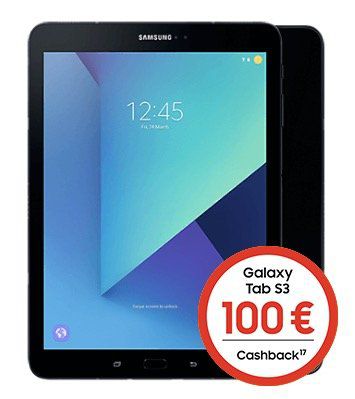 Vorbei! Samsung Galaxy Tab S3 LTE für 4,95€ + 100€ Cashback + o2 Data M Tarif mit 10GB LTE für 19,99€ mtl.