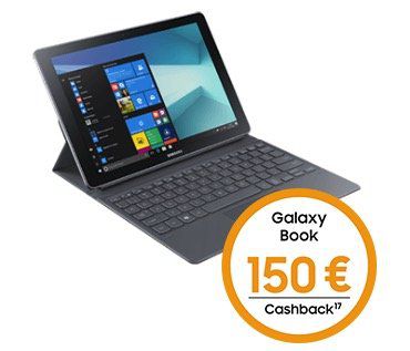 Knaller! Samsung Galaxy Book 10.6 LTE für 49€ + 150€ Cashback + o2 Data M mit 10GB LTE für 24,99€ mtl.