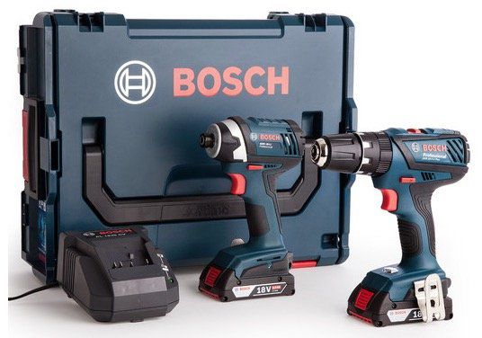 Bosch Combi Drill + Schlagschrauber + 2 x 2,0 Ah + L Boxx für 228,90€ (statt 275€)